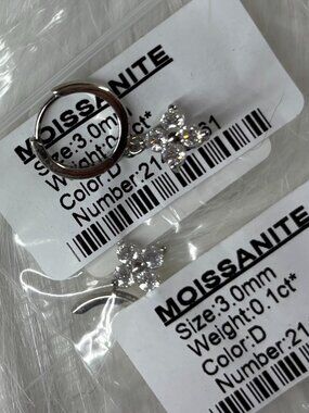 925 Moissanite Dangle Earrings